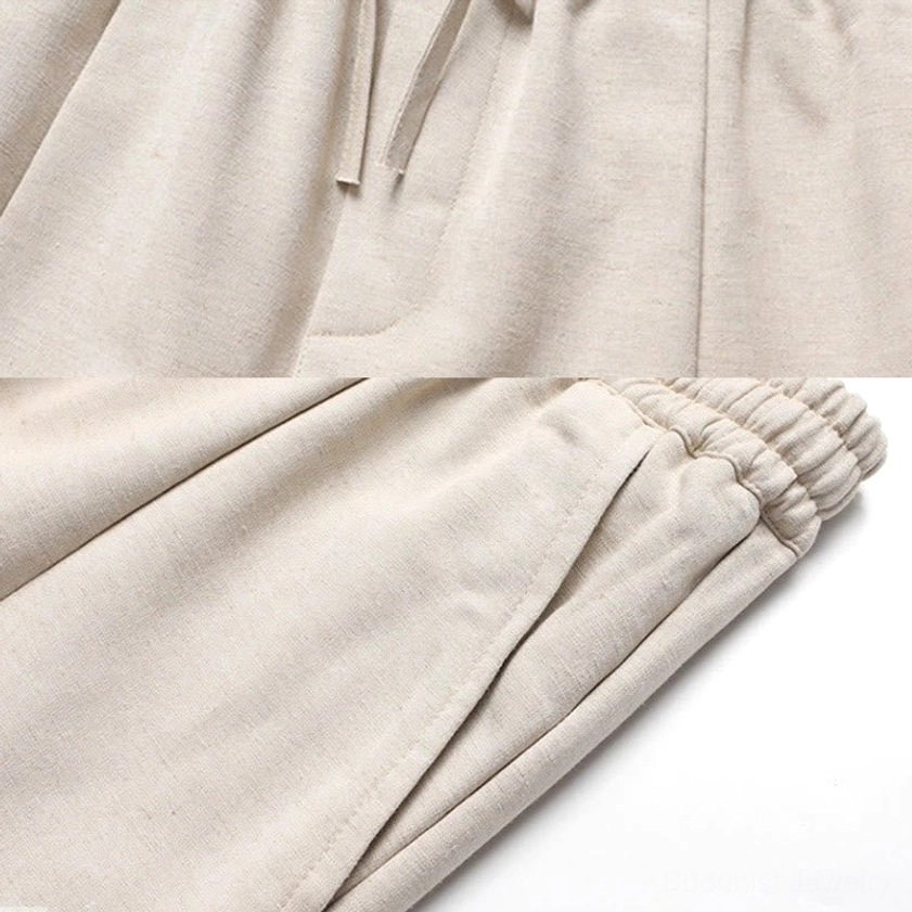 Tang Suit Pants Elastic Waist and Legs - Comfortable Fit with Functional Pockets