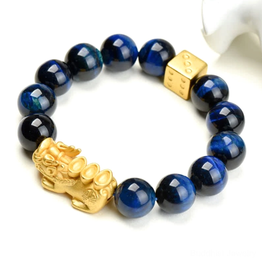 Close-up tiger eye beads showing natural stone color variation and quality