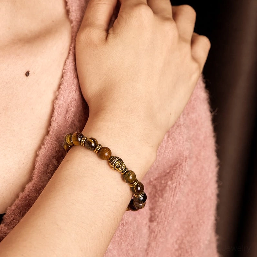 Tiger Eye Buddha Bracelet Handmade Craftsmanship – Artisan Made