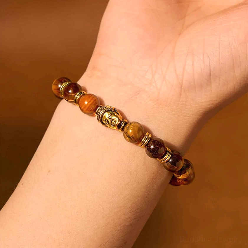 Tiger Eye Buddha Bracelet Product Photography – Professional Showcase