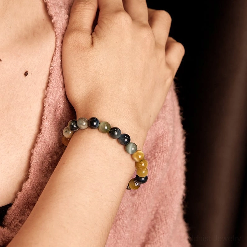 Tiger Eye Buddha Bracelet Protective Energy – Spiritual Jewelry