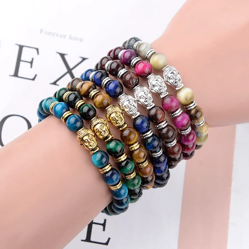 Tiger eye Buddha bracelet energy properties - spiritual healing stone benefits