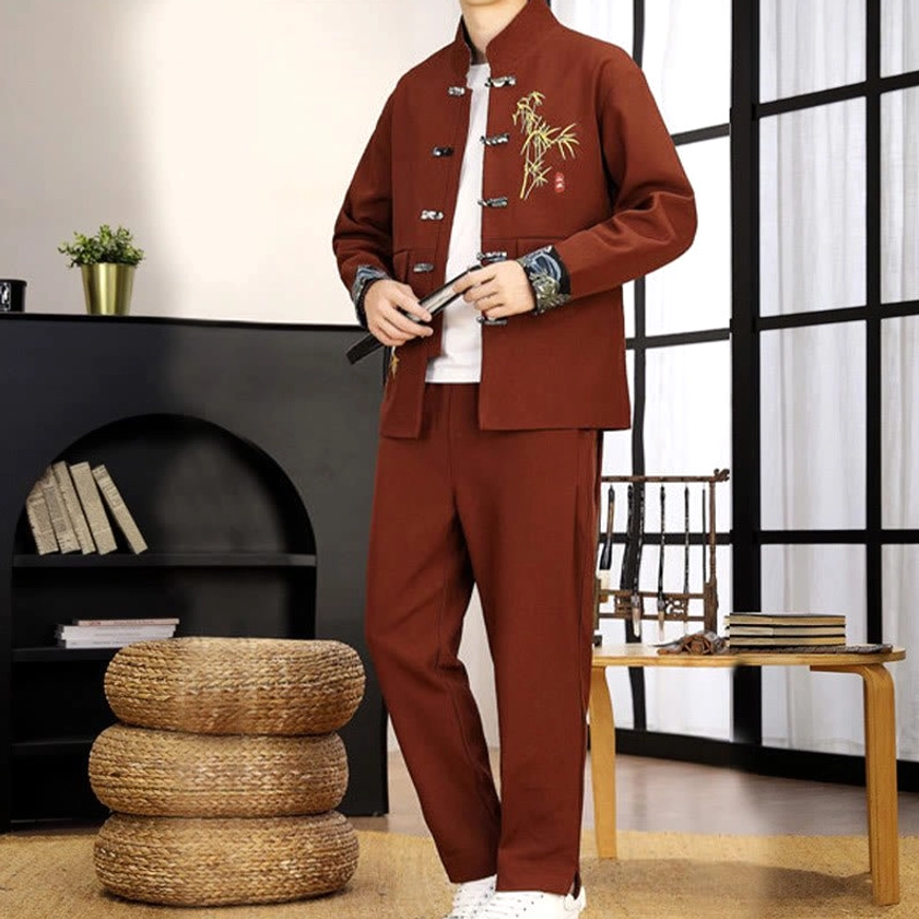Traditional men's Tang suit set - cultural significance and heritage celebration