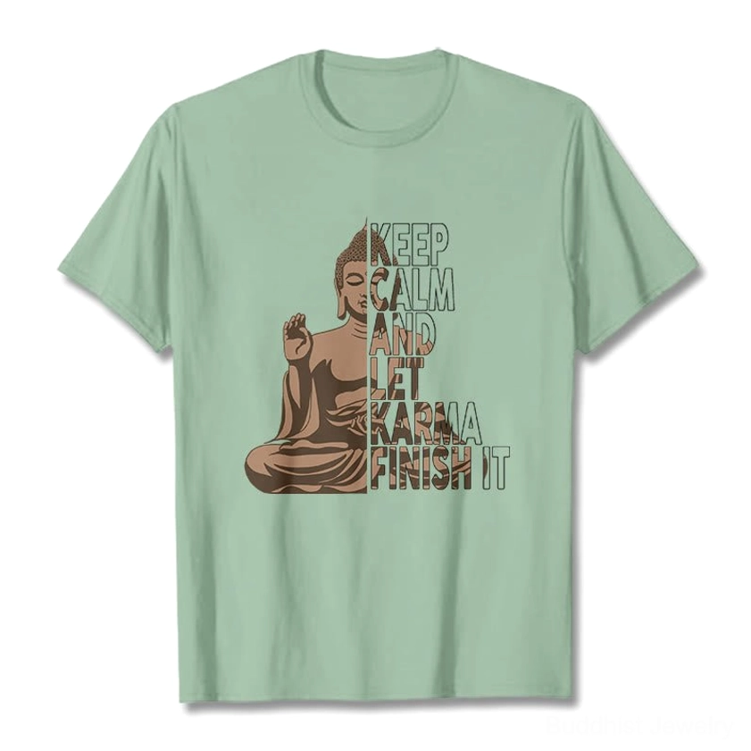 Buddhist karma inspired graphic tee unisex fit spiritual graphic design