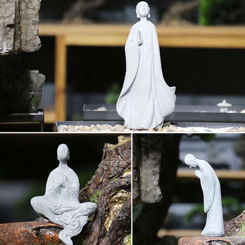 White Smooth Minimalist Buddha Statue Indoor Display Zen Meditation Decor