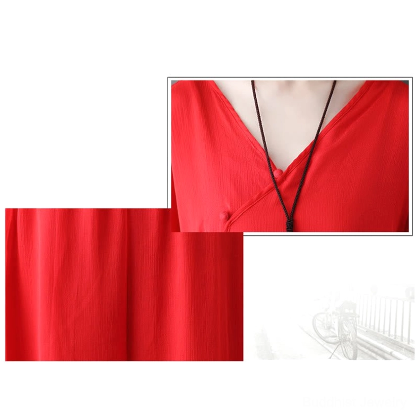 White Zen meditation clothing full body standing view demonstrating loose fit and mindful movement design