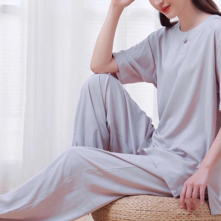 Black tai chi meditation clothing set complete outfit for spiritual practice and movement disciplines