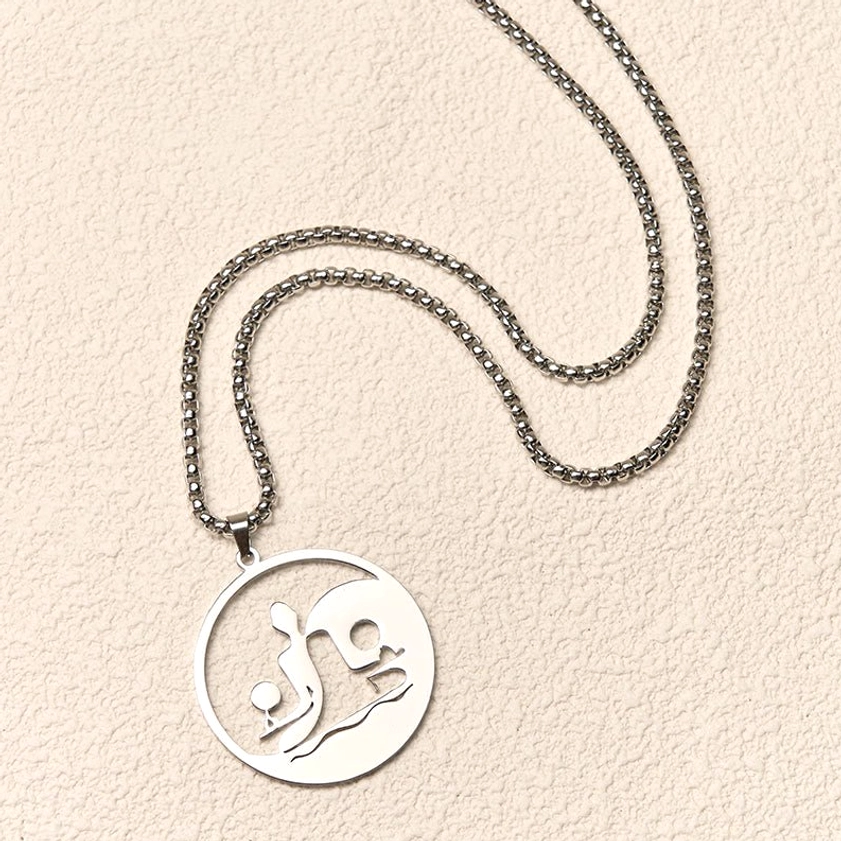 Yin yang buddha hollow pendant necklace size reference comparison