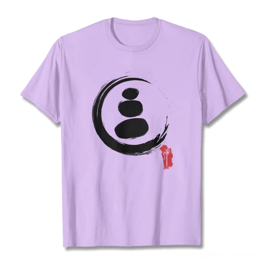 Zen circles Buddhist t-shirt true to size unisex fit suitable for all body types and genders