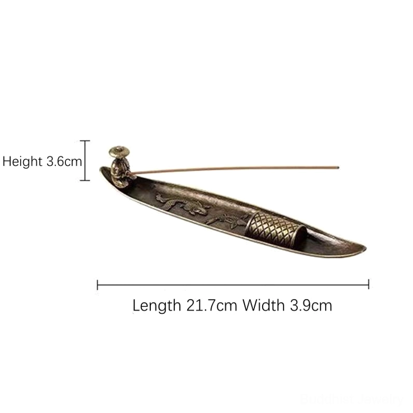 Zen incense holder with koi fish boat design perfect for meditation and spiritual rituals