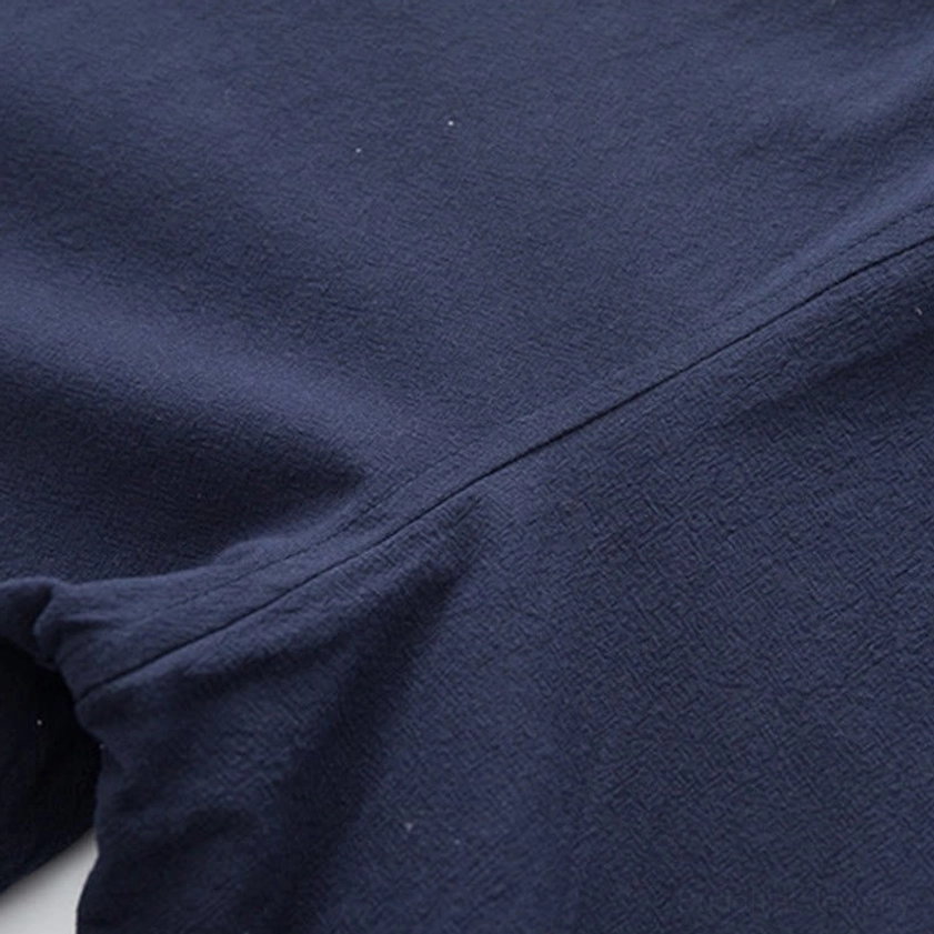 All size options of linen zen tang suit from L to 4XL showing inclusive sizing for every body type