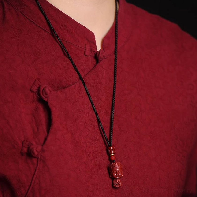 Dog/Pig Amitabha Buddha zodiac natal Buddha cinnabar pendant necklace