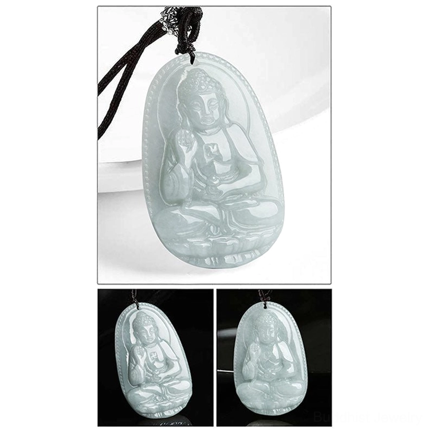 Zodiac Buddha jade necklace gift packaging presentation spiritual jewelry box