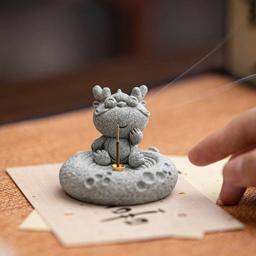 Zodiac incense burner office desk spiritual work space setup