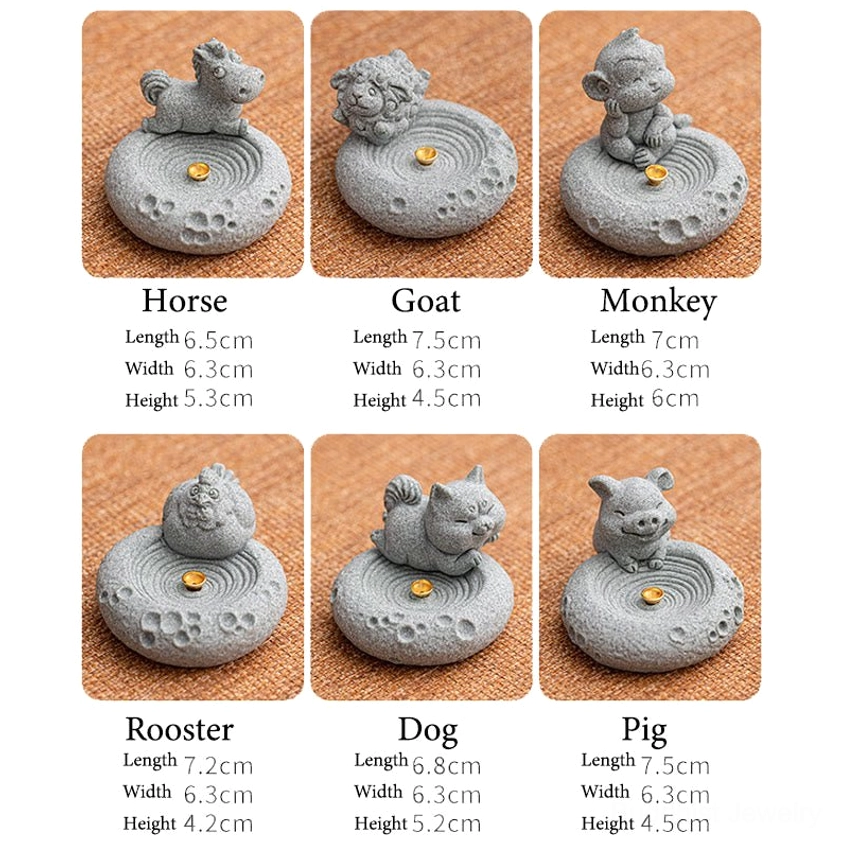 Zodiac incense burner handcrafted collection spiritual practice tool