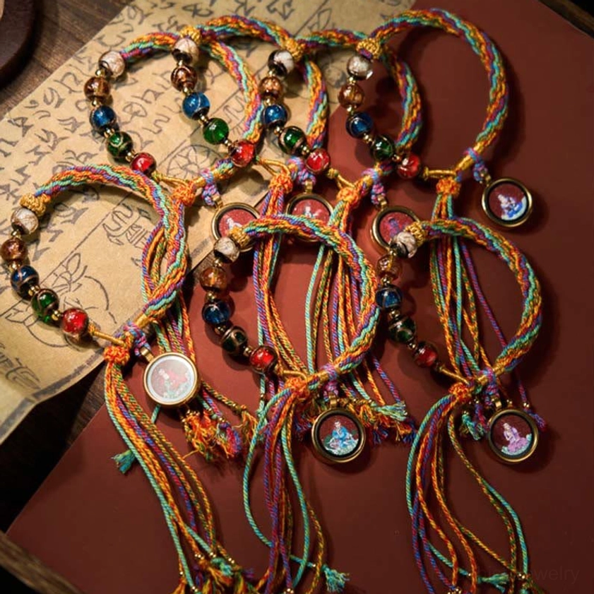 Zodiac natal Buddha blessing bracelet storage and care instruction photo showing proper preservation of handmade bracelet and natural materials