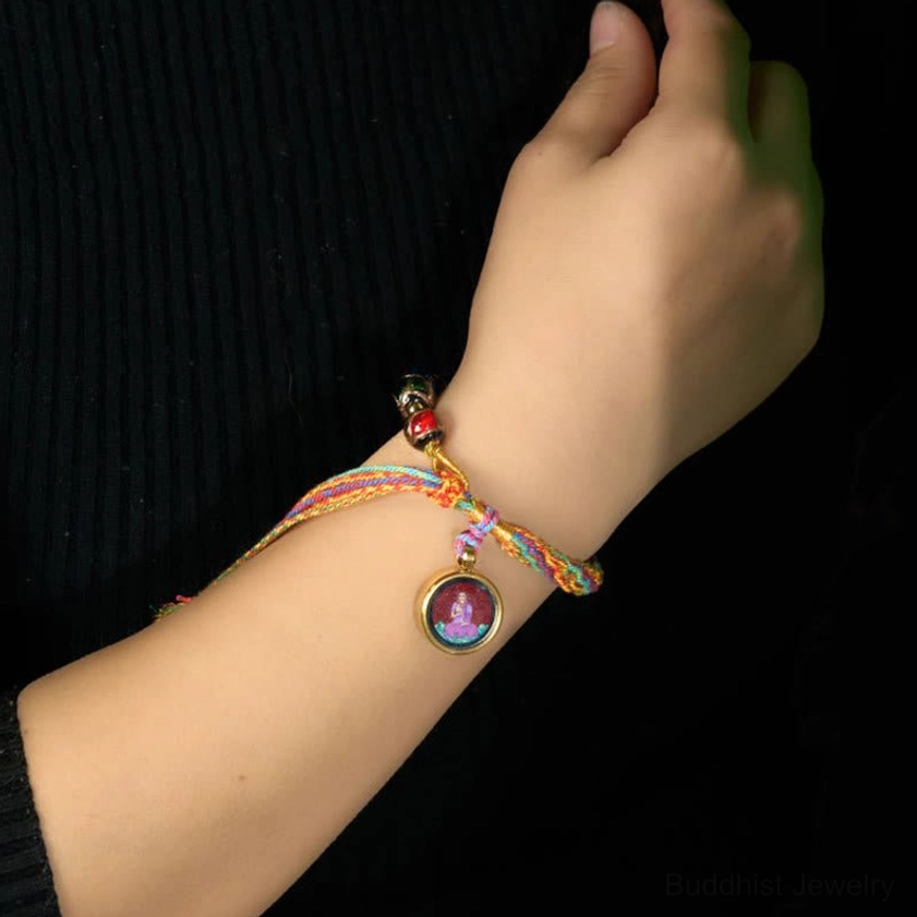 Zodiac natal Buddha bracelet meditation and spiritual activation practice instruction showing hand position and intention-setting technique